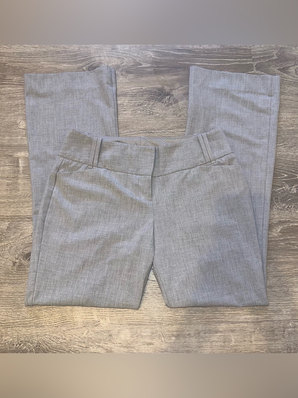 Classic Straight-Leg Dress Pants in Light Gray
